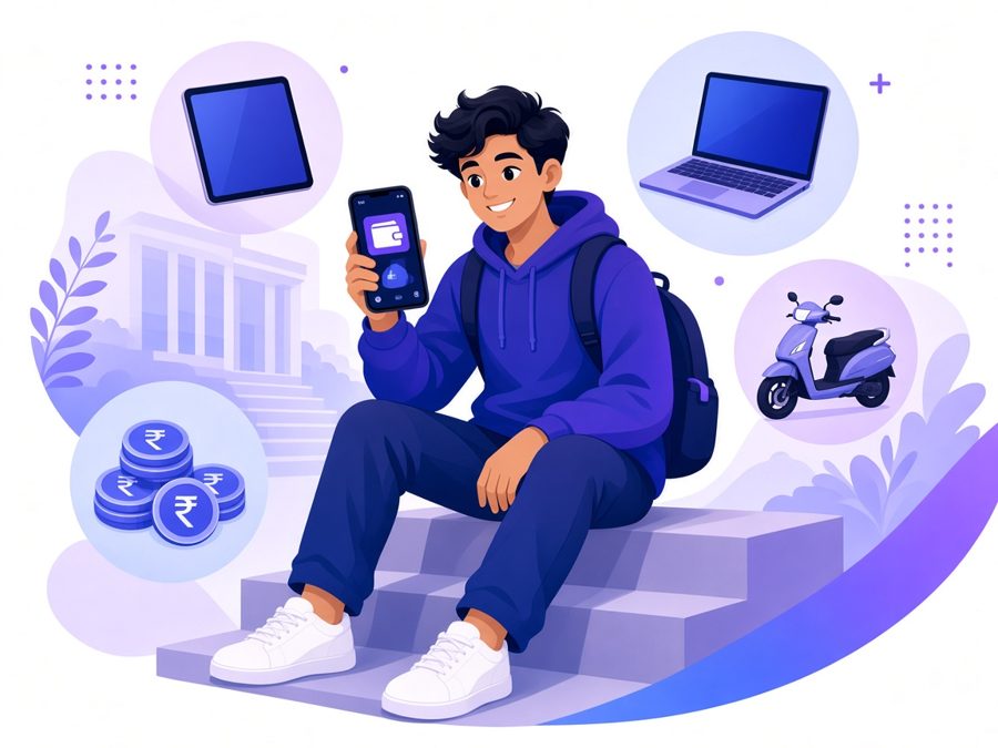 Student using Punify on his phone